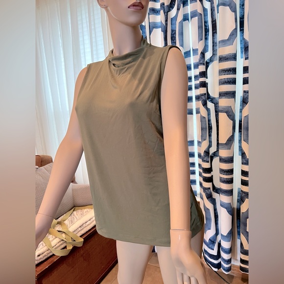 Catherine Malandrino Olive Green High Neck Tank Size XL - Picture 6 of 8